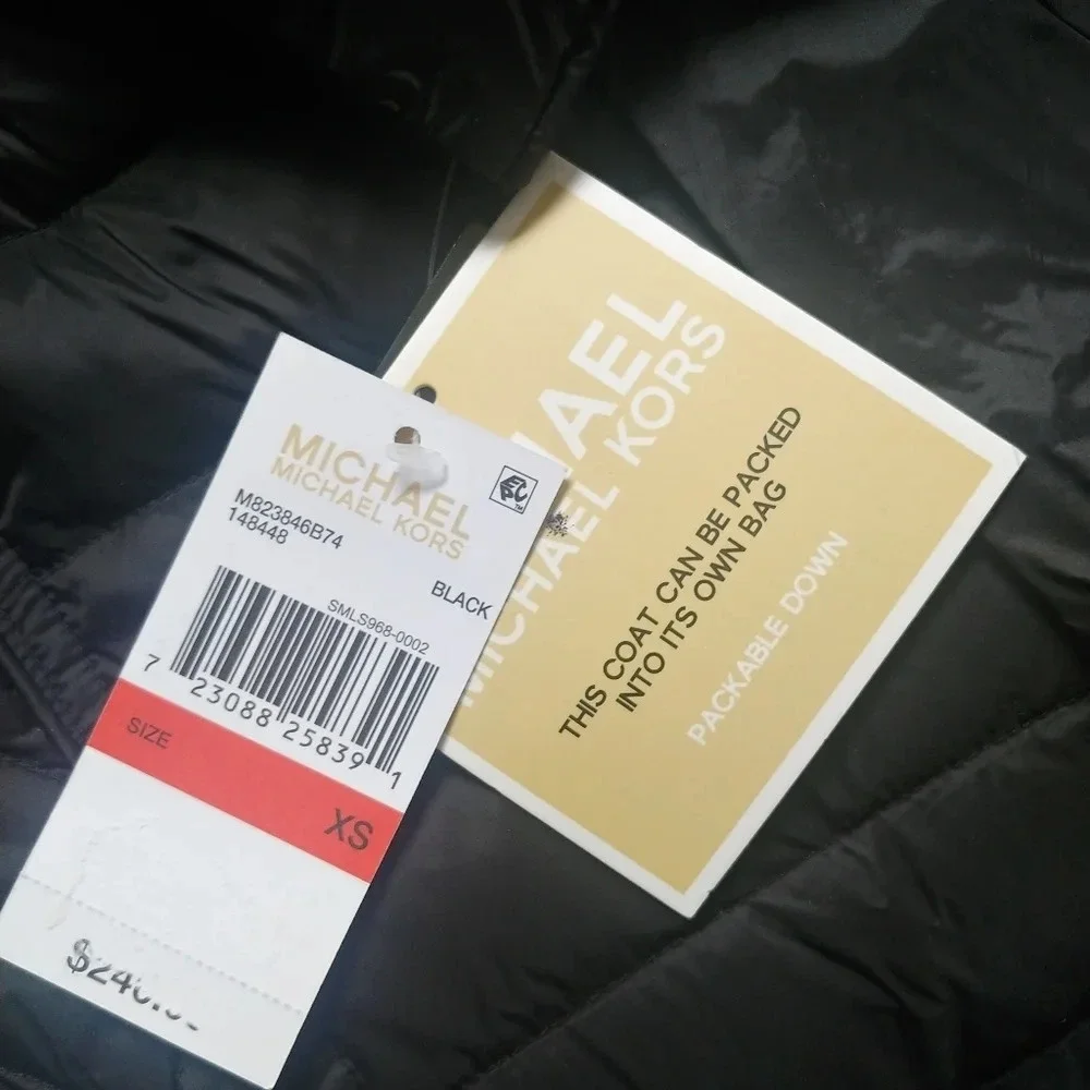 Michael Kors Packable Down Puffer Jacket Black Women’s Size XS (MISSING HOOD)